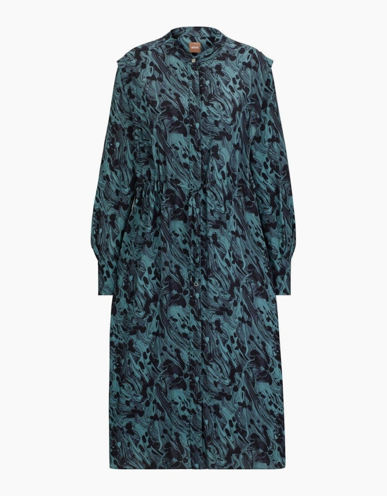 Collared Neck Midi Dress