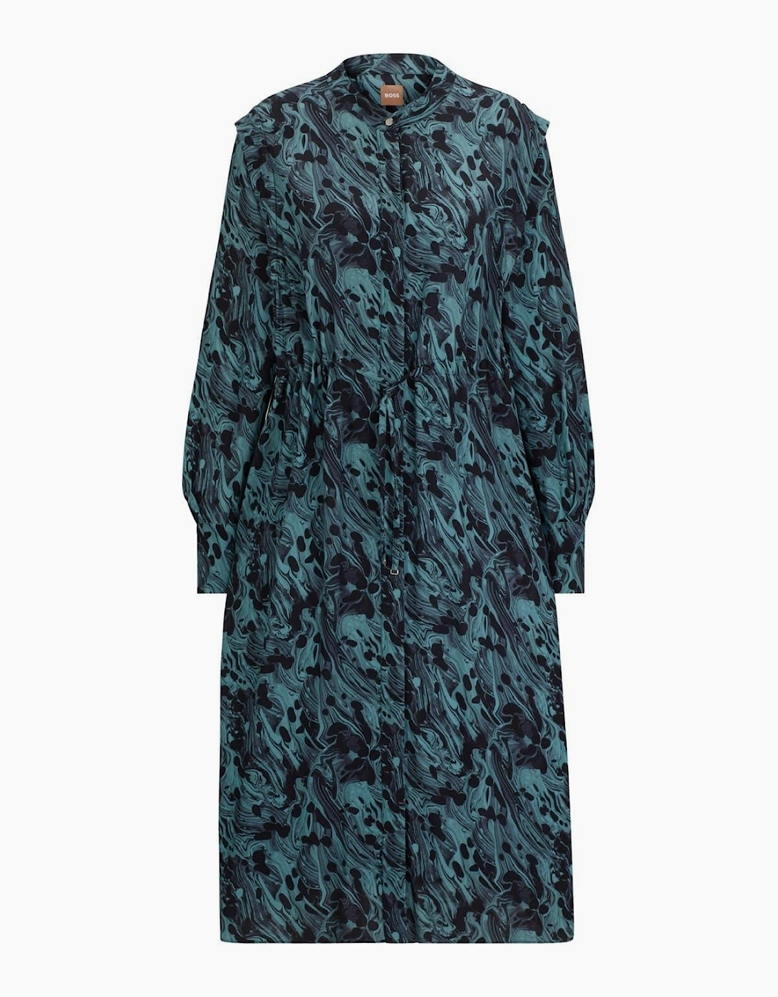 Collared Neck Midi Dress