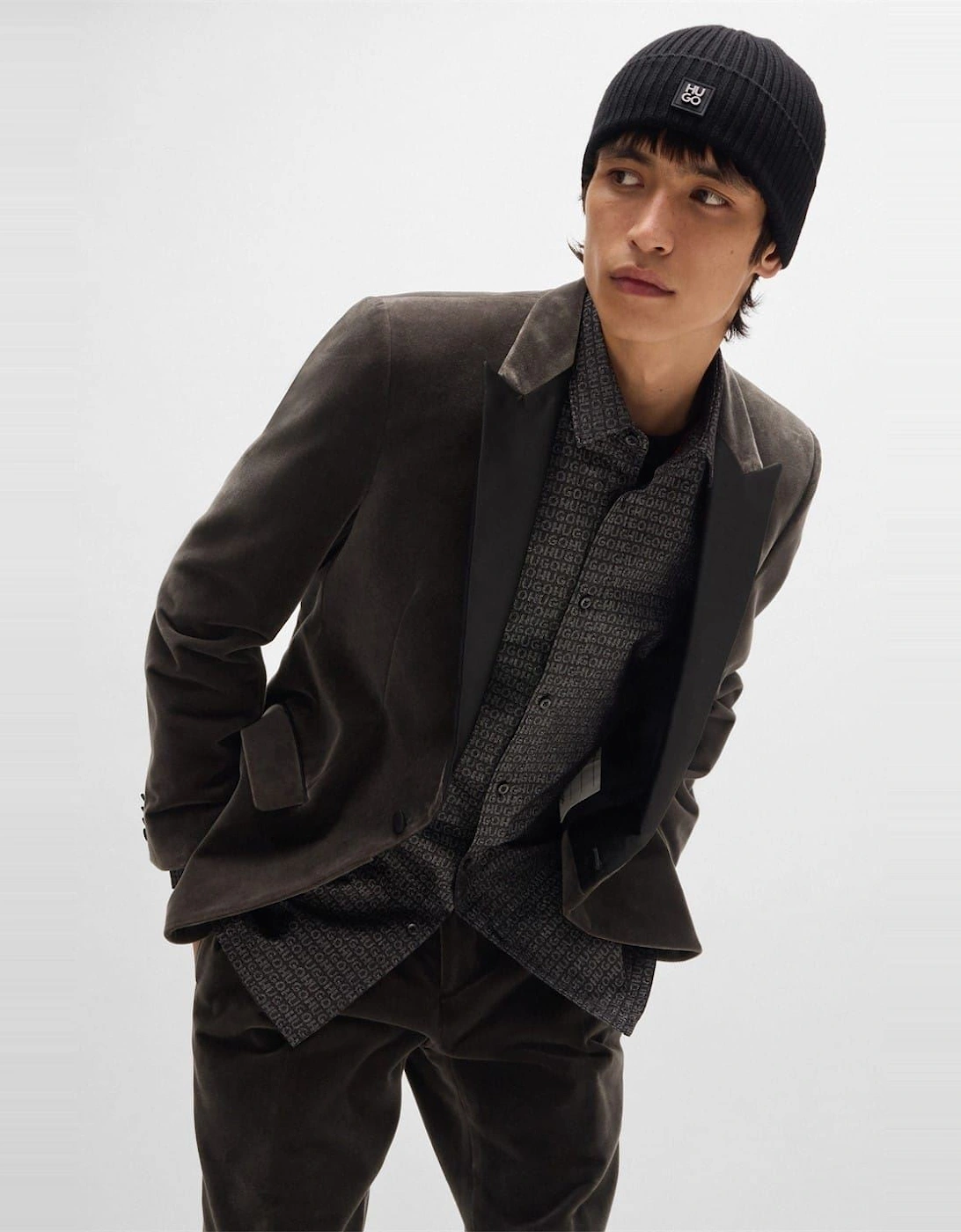 Regular Fit Solid Patterned Blazer