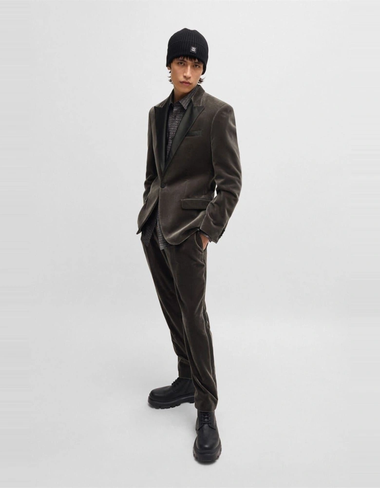 Regular Fit Solid Patterned Blazer