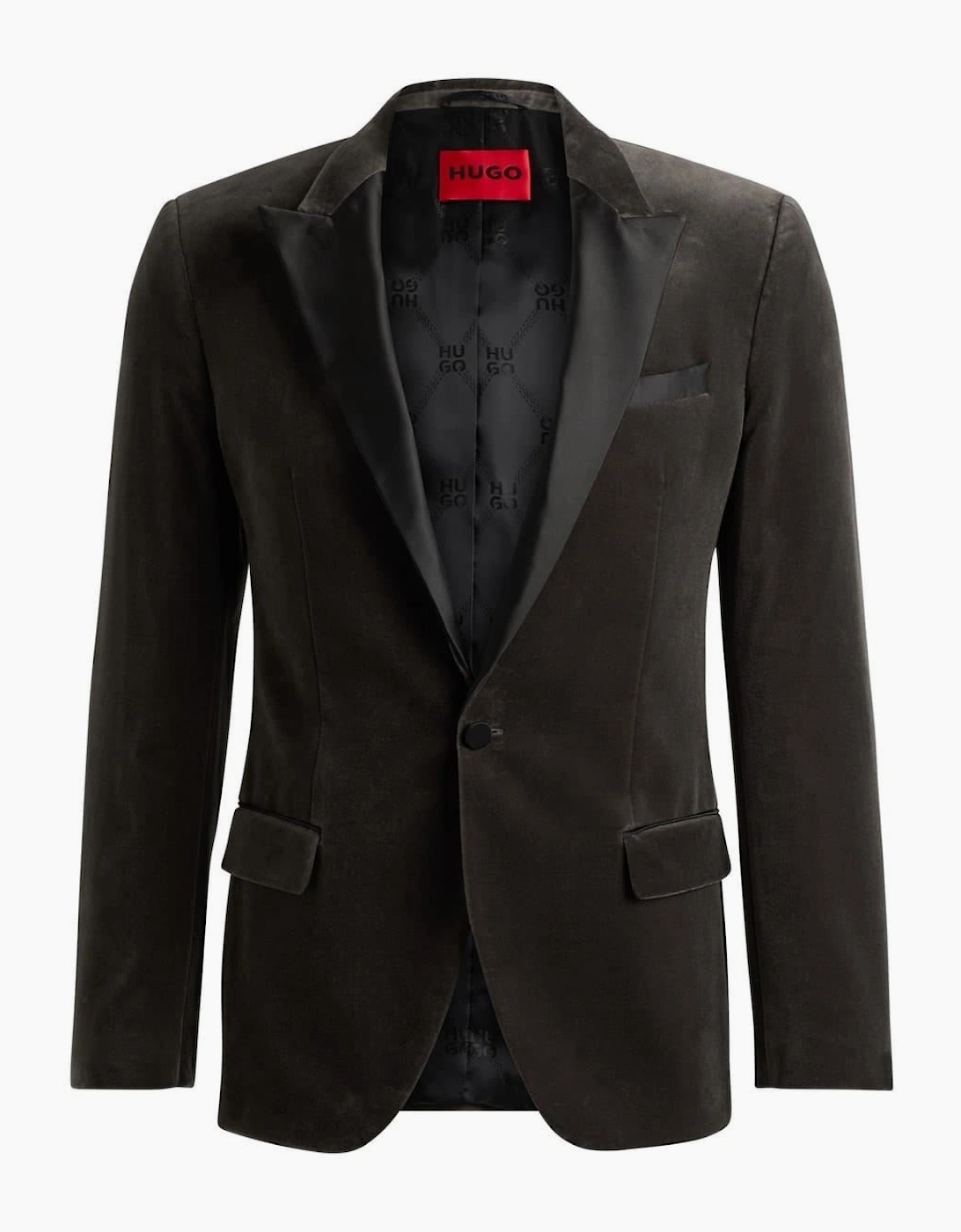 Regular Fit Solid Patterned Blazer