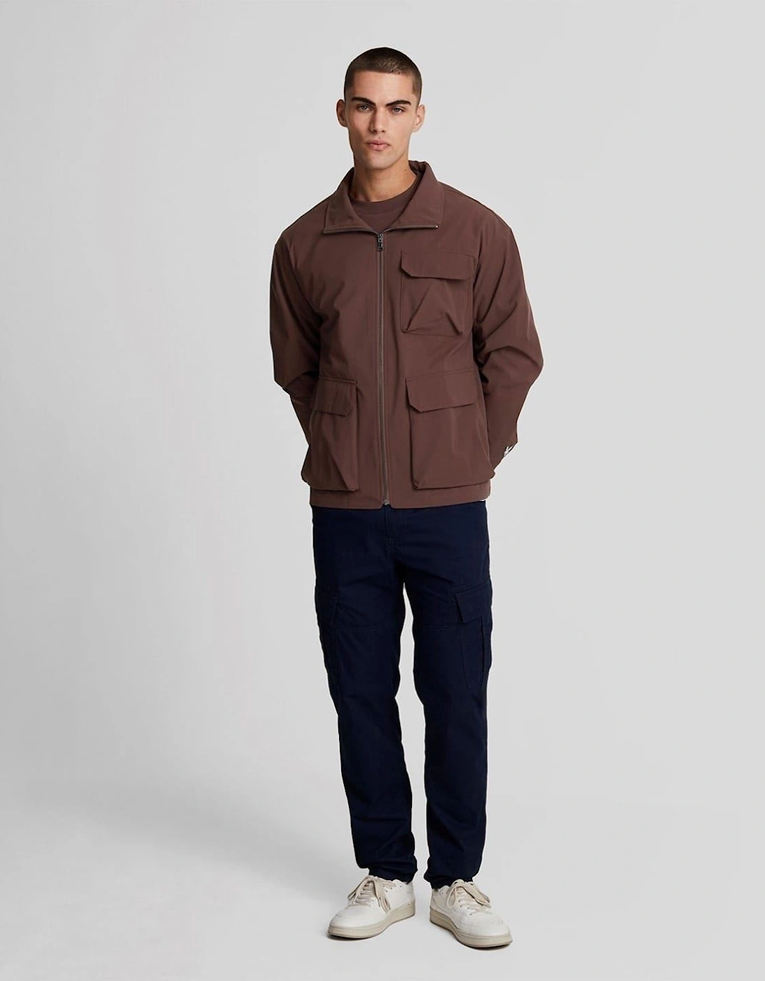 Ribbed Crew Neck Raglan Sleeve Sweater