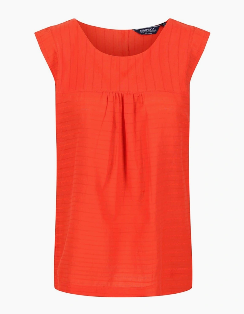 Bridgidine Jewel Neck Sleeveless Shell Blouse