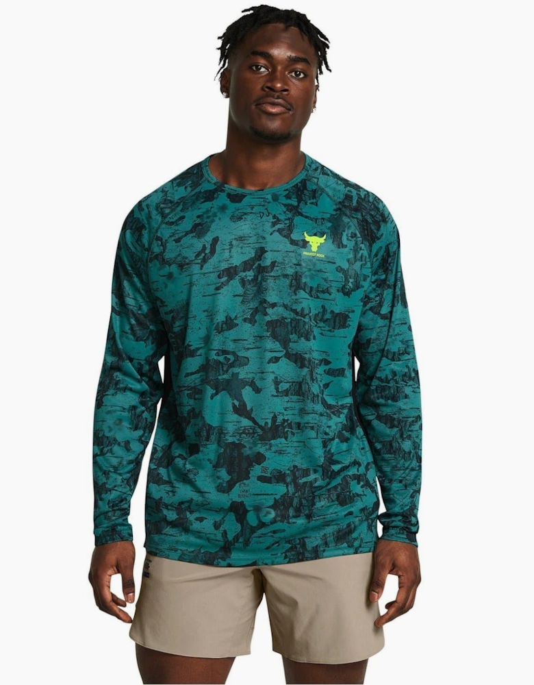 Mens Armour Pjt Rck Isochill Ls Gym Top