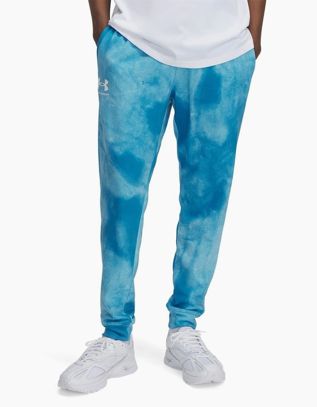 Under Armour Under Armour Men's Rival Terry Tie Dye Patterned Joggers - Blue