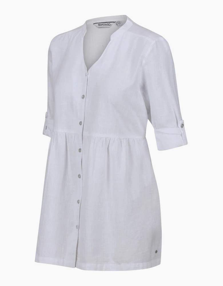 Notched Neck Relaxed Fit Shirt