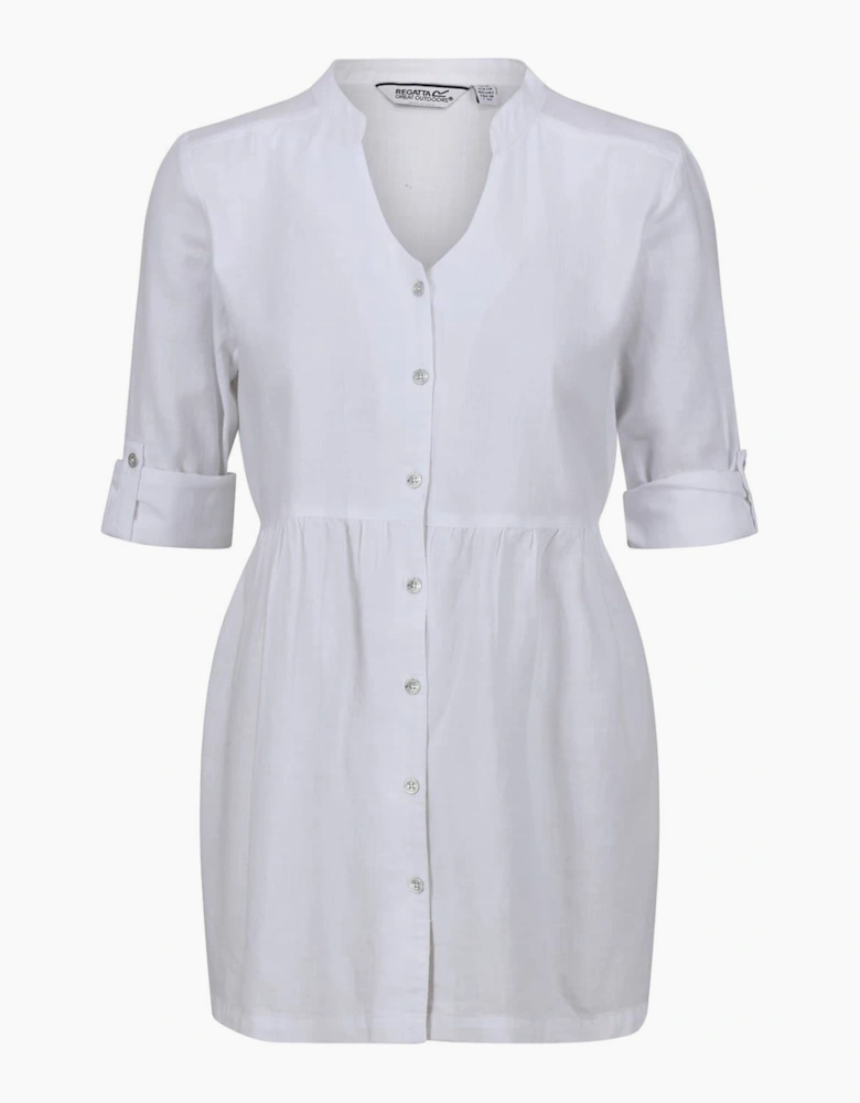 Notched Neck Relaxed Fit Shirt