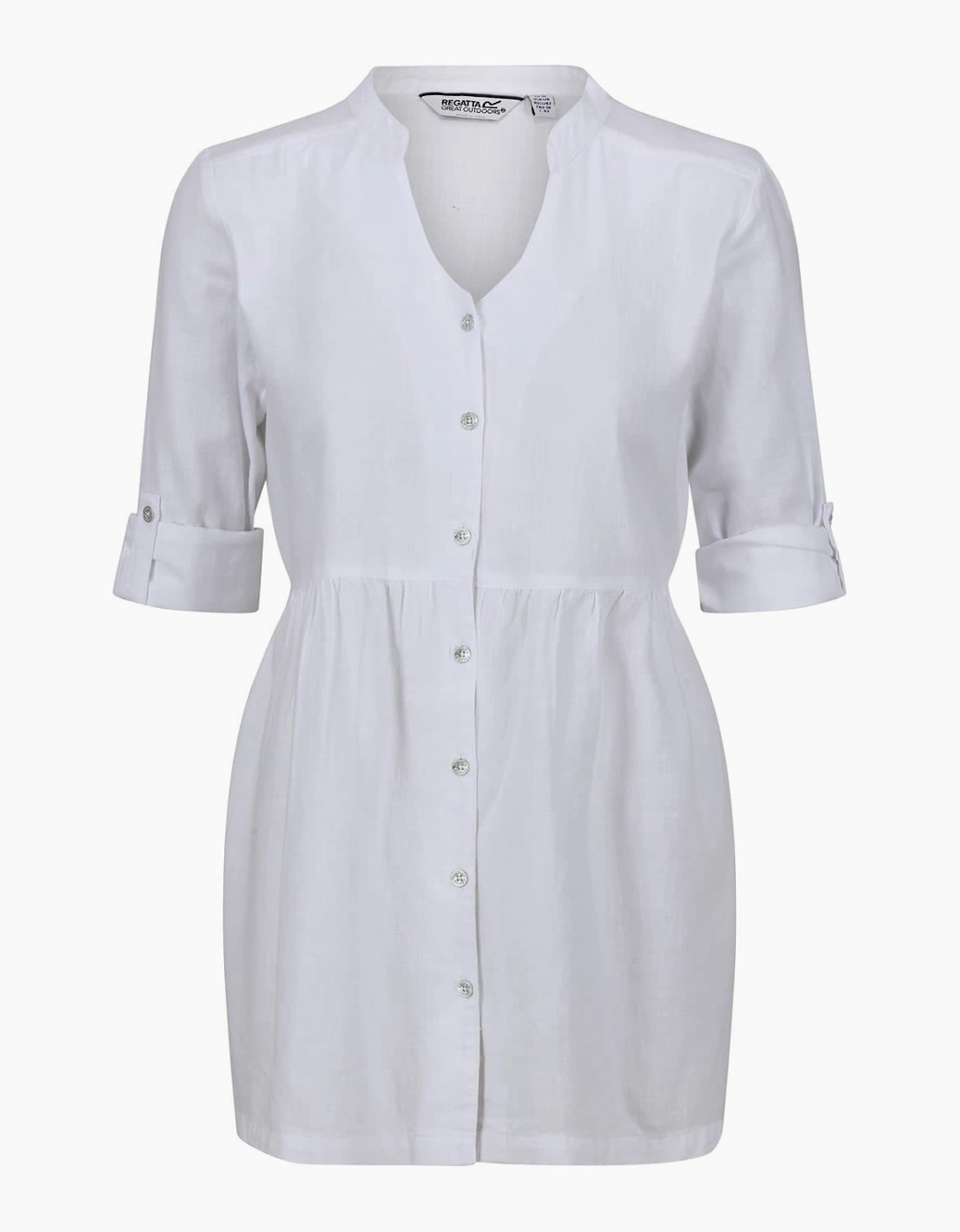 Notched Neck Relaxed Fit Shirt