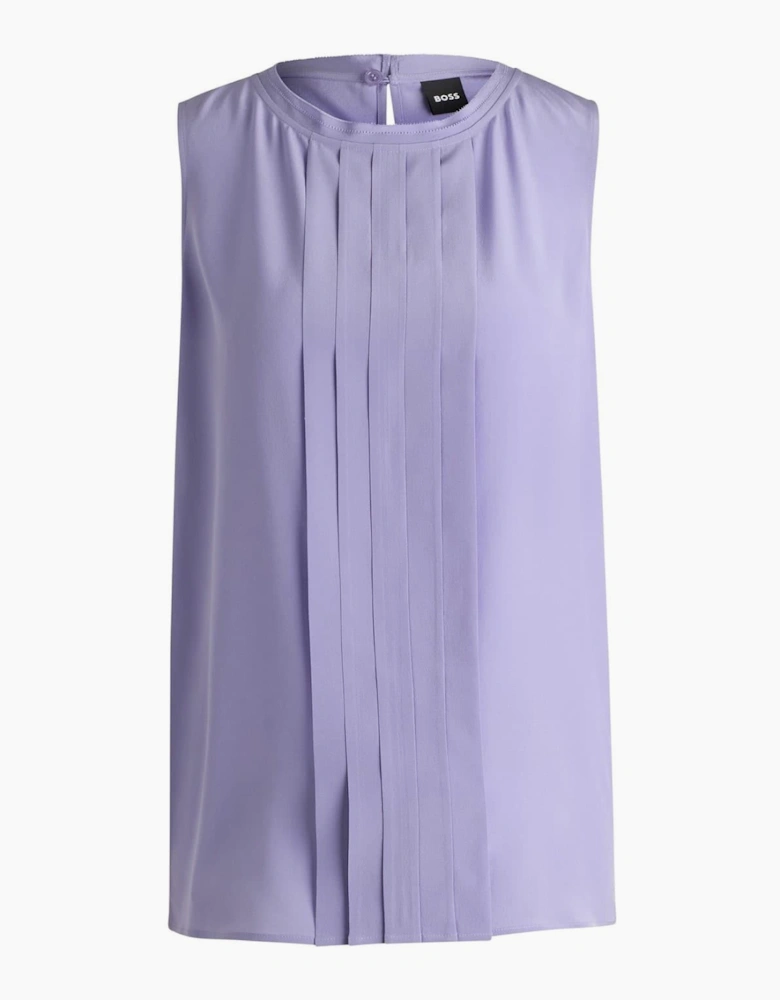 Jewel Neck Sleeveless Regular Fit Blouse