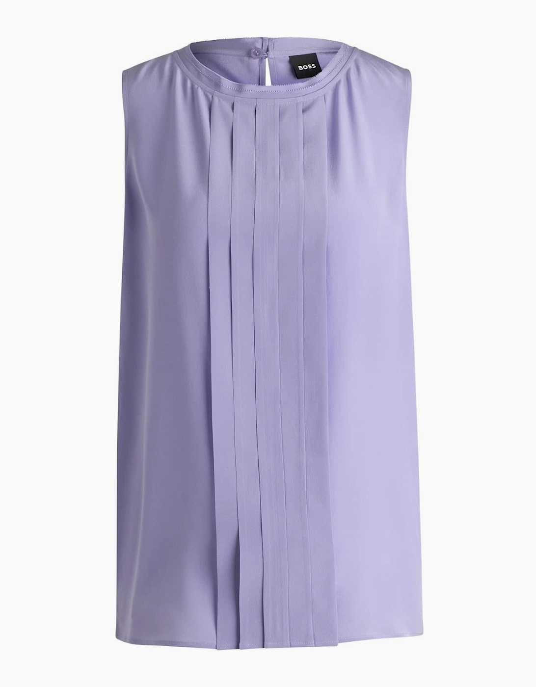 Boss Hugo Boss Women's Jewel Neck Sleeveless Regular Fit Blouse - Purple