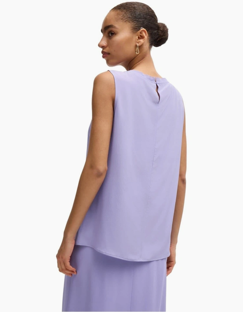 Jewel Neck Sleeveless Regular Fit Blouse