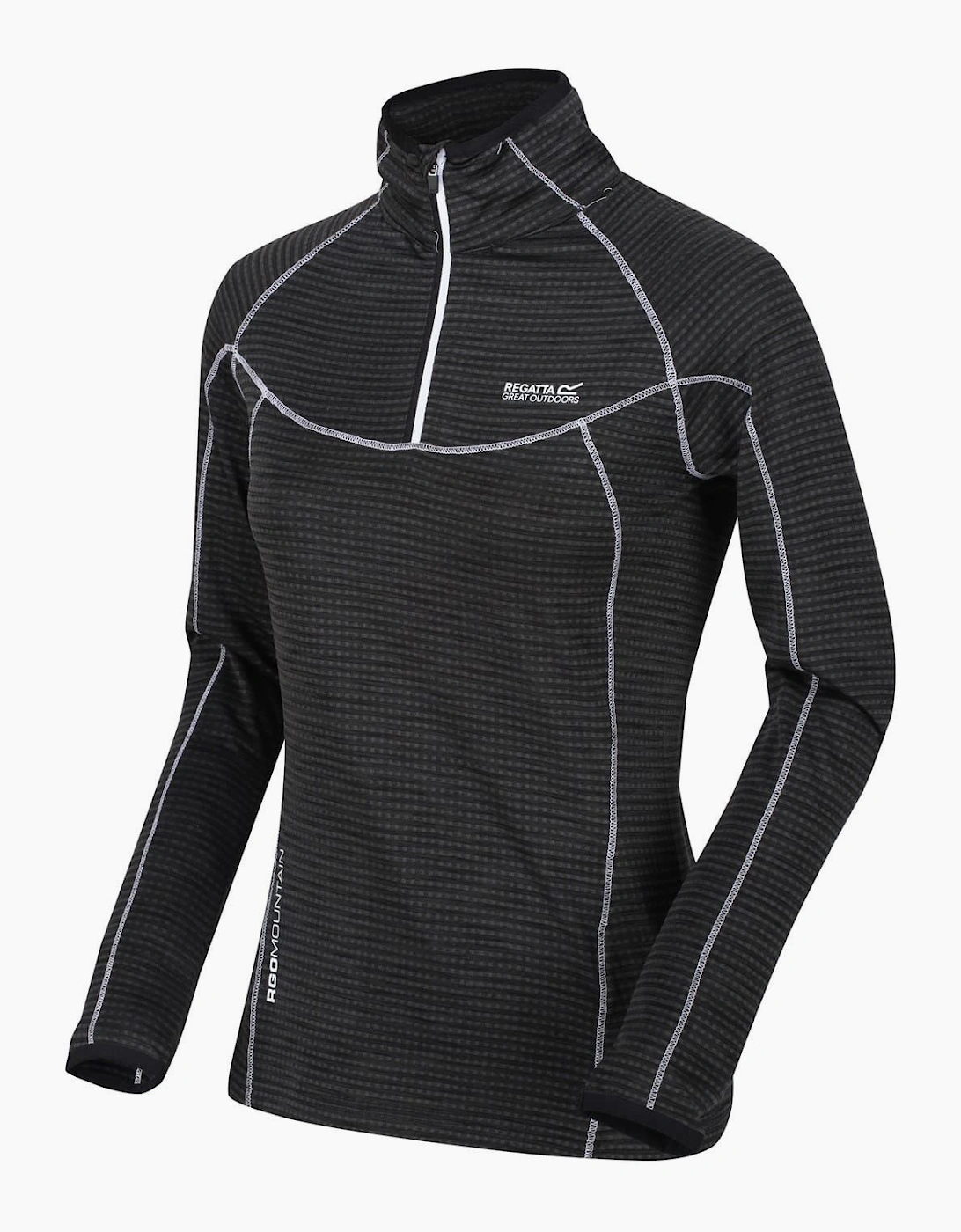 Yonder Stitched Detail Zip Neck Raglan Sleeve Sweatshirt