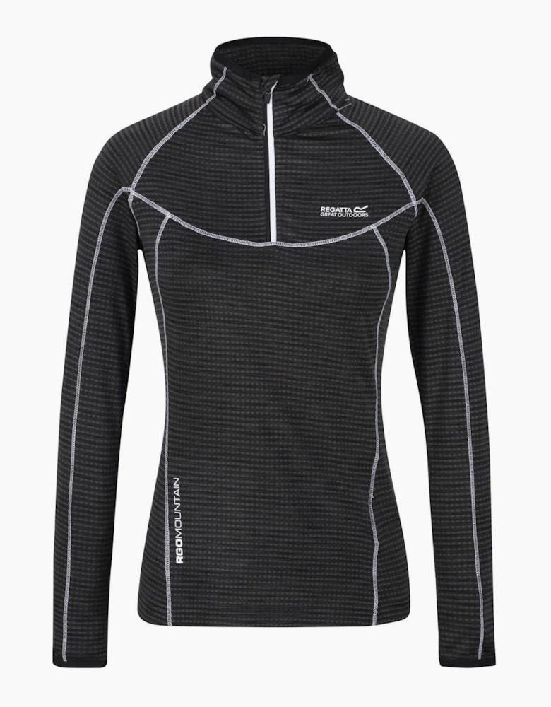 Yonder Stitched Detail Zip Neck Raglan Sleeve Sweatshirt