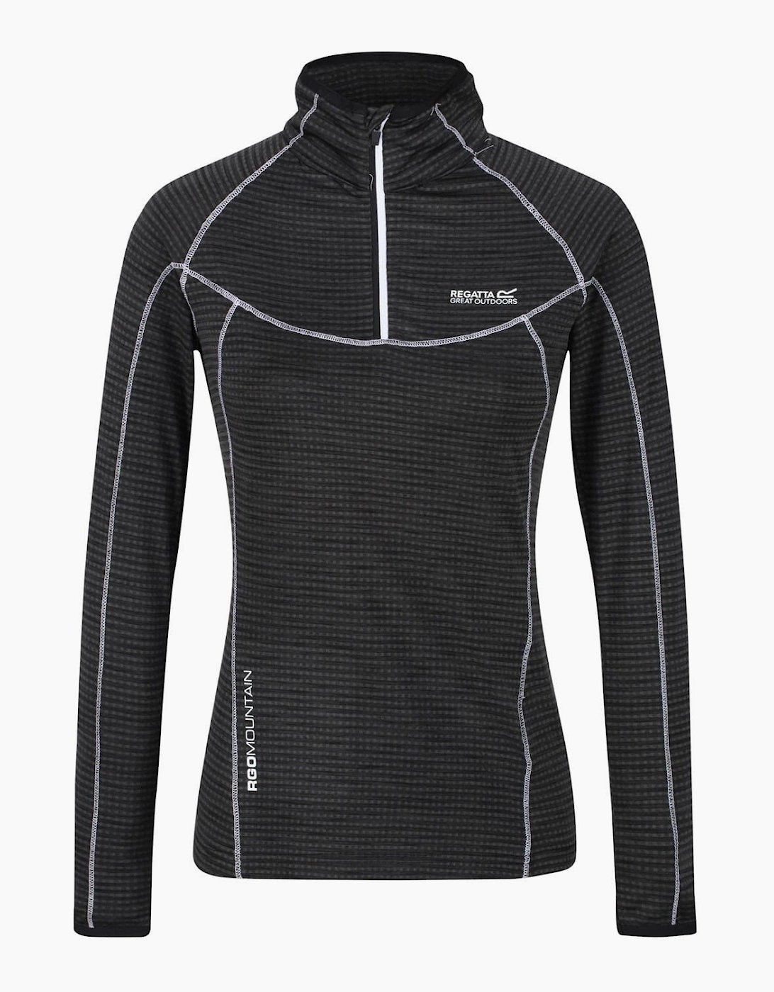 Yonder Stitched Detail Zip Neck Raglan Sleeve Sweatshirt, 4 of 3