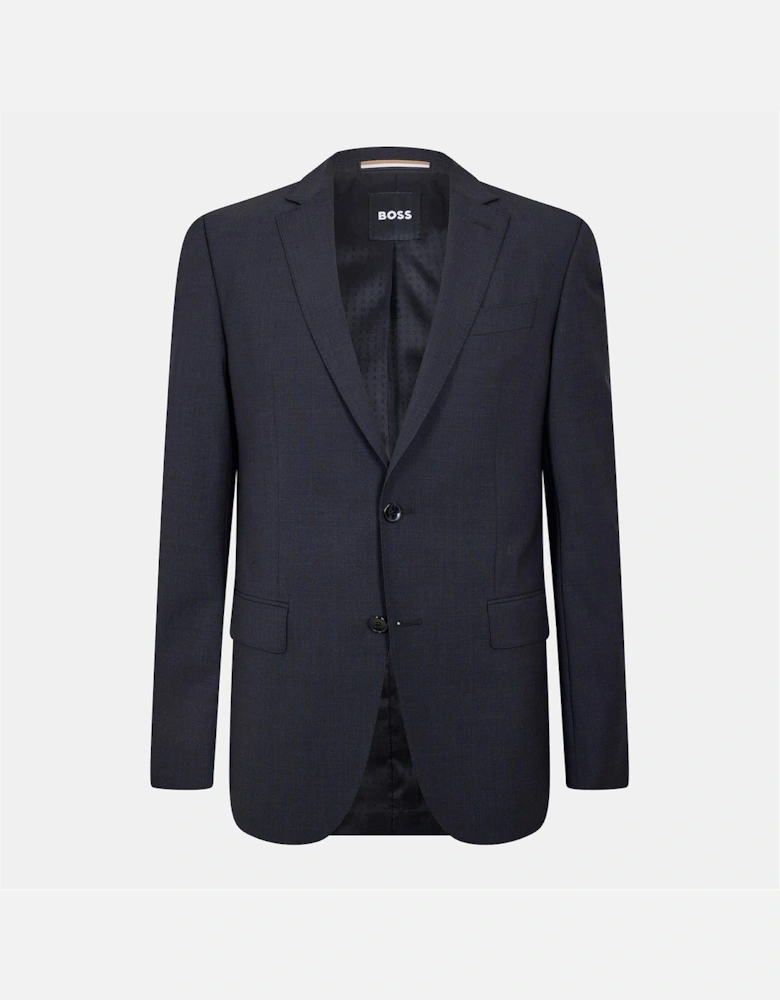 Solid Patterned Single Button Notch Collared Blazer