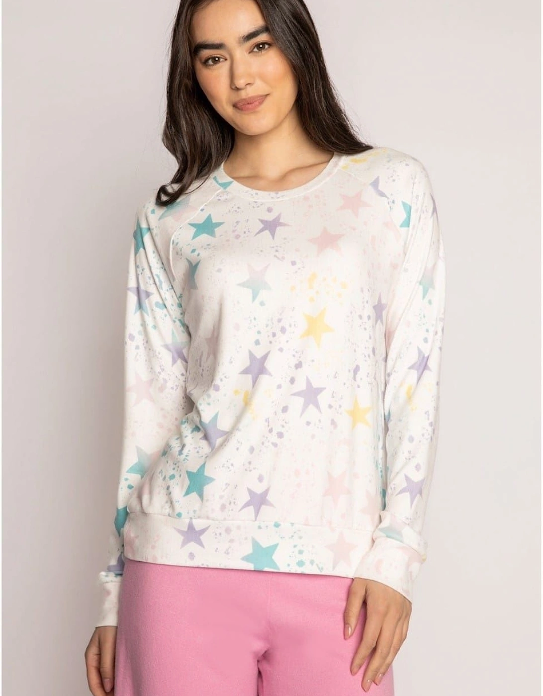 Pj Salvage Women's Cream Salvage Starry Shirt - Size: 8 Xs