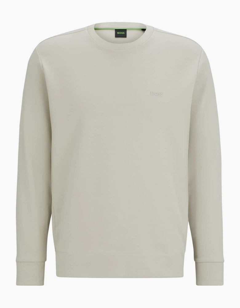 Crew Neck Ribbed Collar Raglan Sleeve Sweatshirt