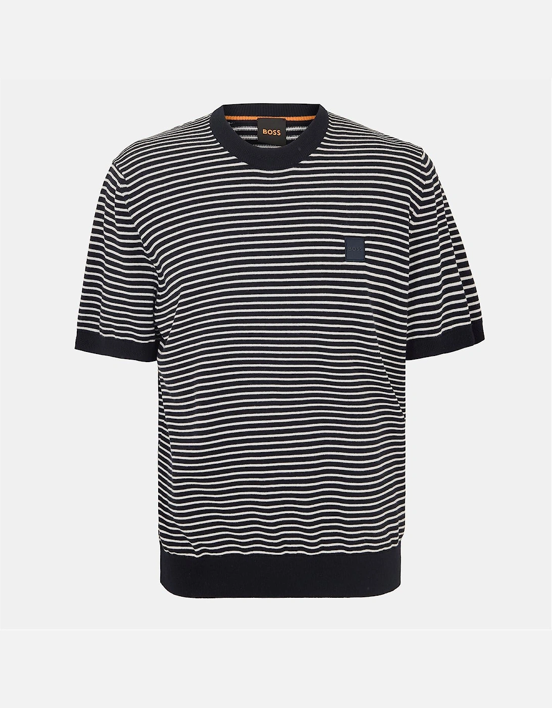 Crew Neck Ribbed Collar Short Sleeve Sweatshirt, 2 of 1