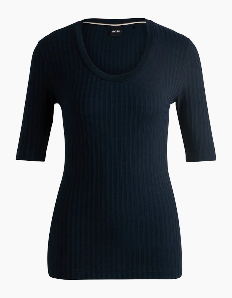 Scoop Neck Three-Quarter Sleeve T-Shirt