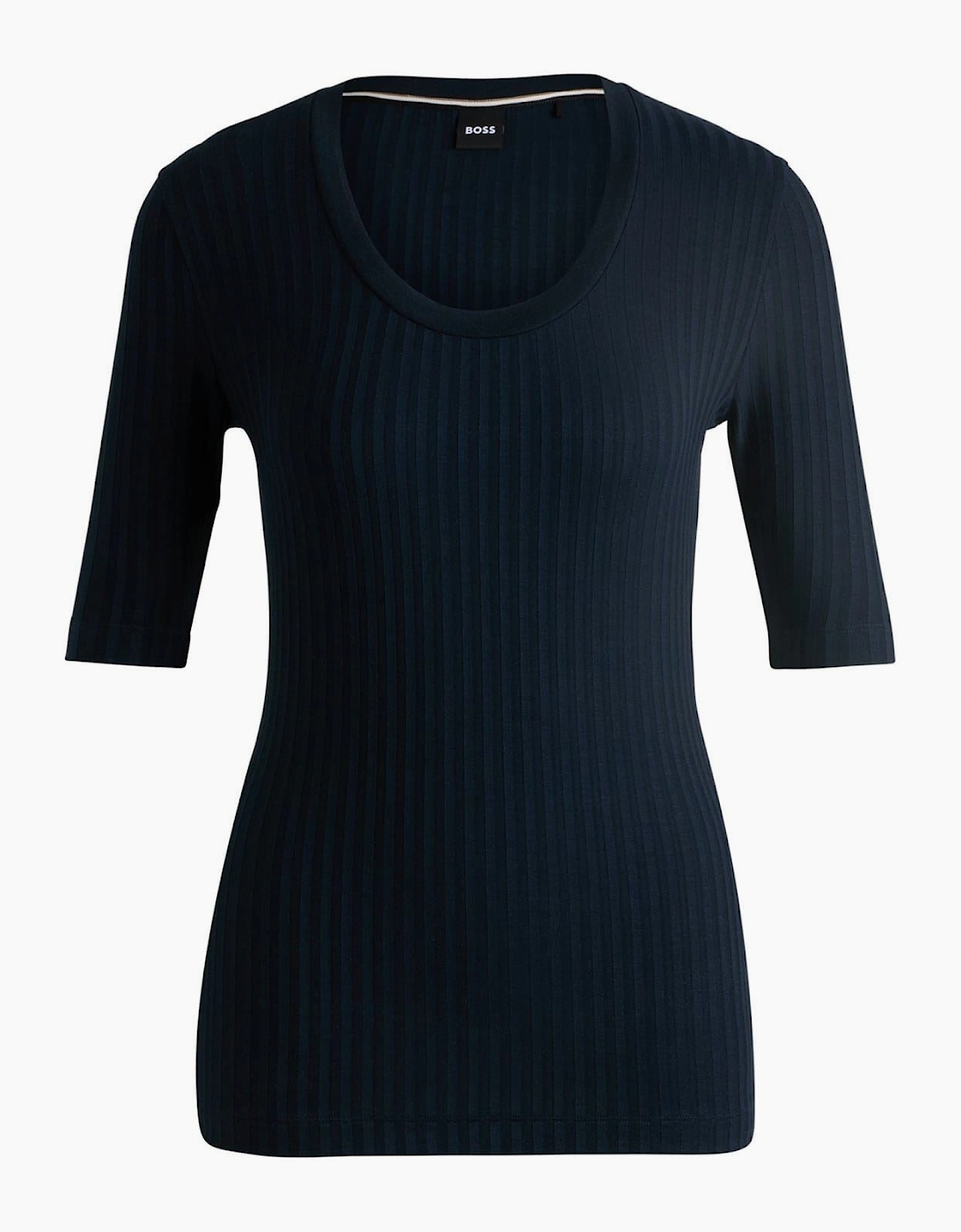 Scoop Neck Three-Quarter Sleeve T-Shirt