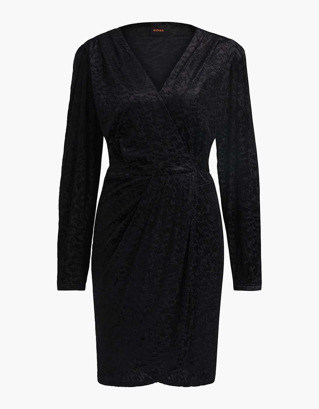 Edevoras V-Neck Long Sleeve Knee Length Dress