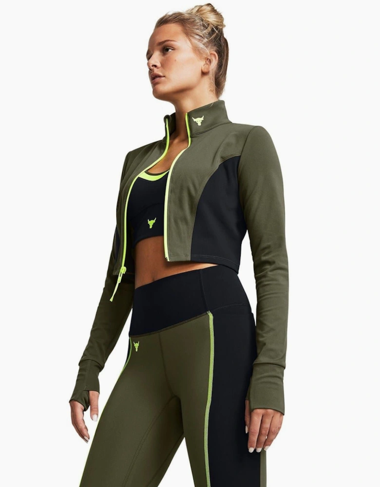 Womens Project Rock Cropped Gym Jacket