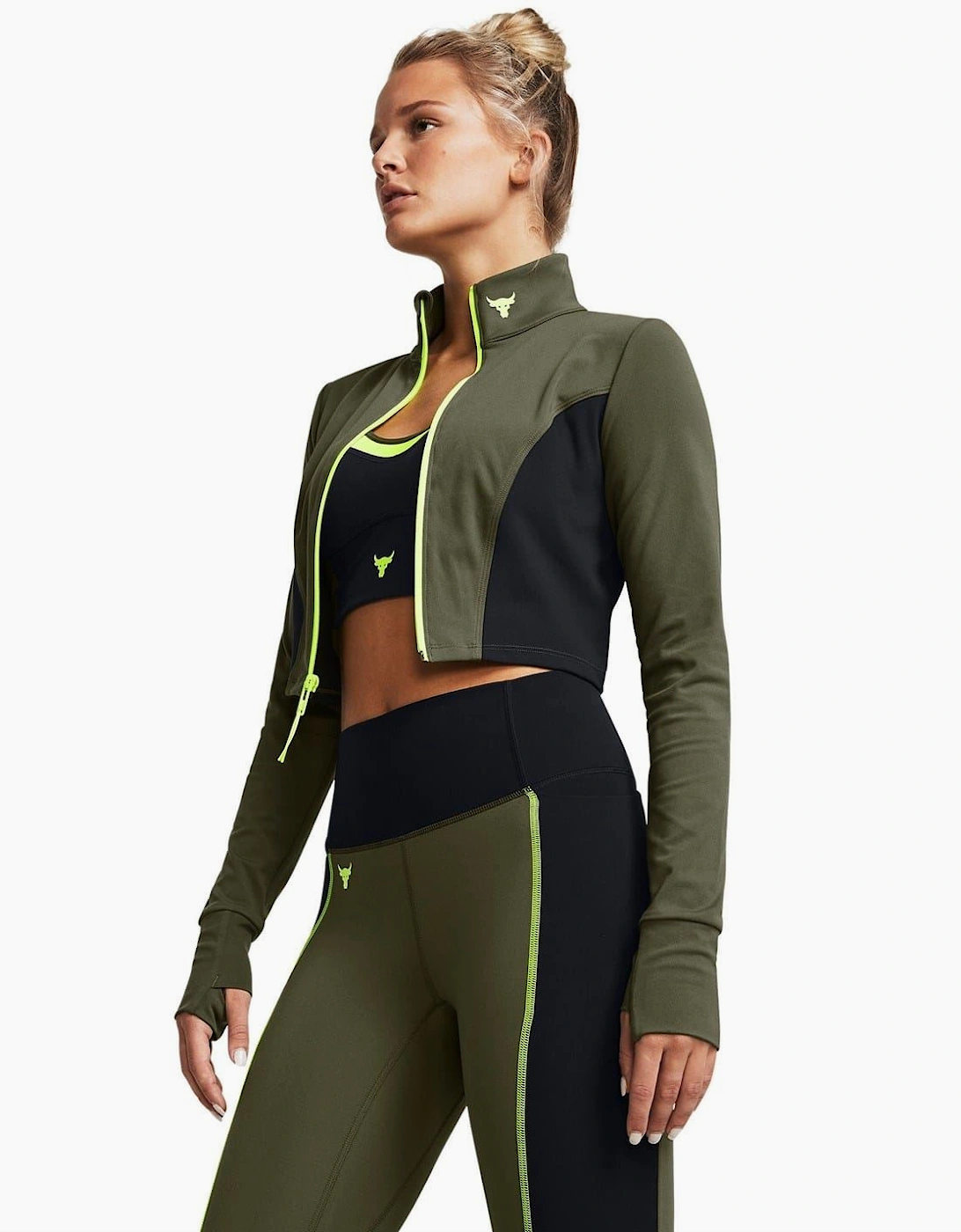Womens Project Rock Cropped Gym Jacket