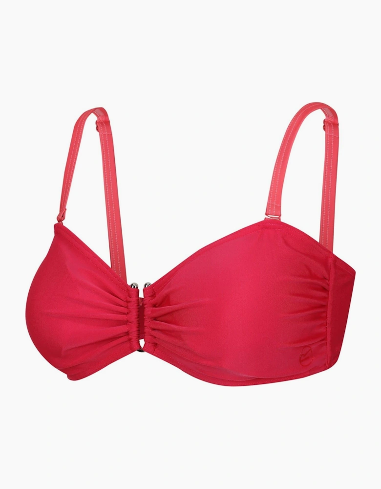 Aceana Solid Patterned Bikini Top
