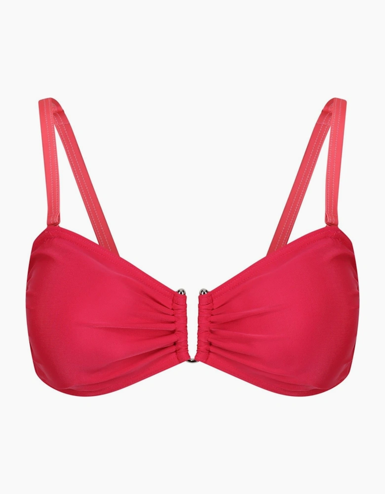 Aceana Solid Patterned Bikini Top