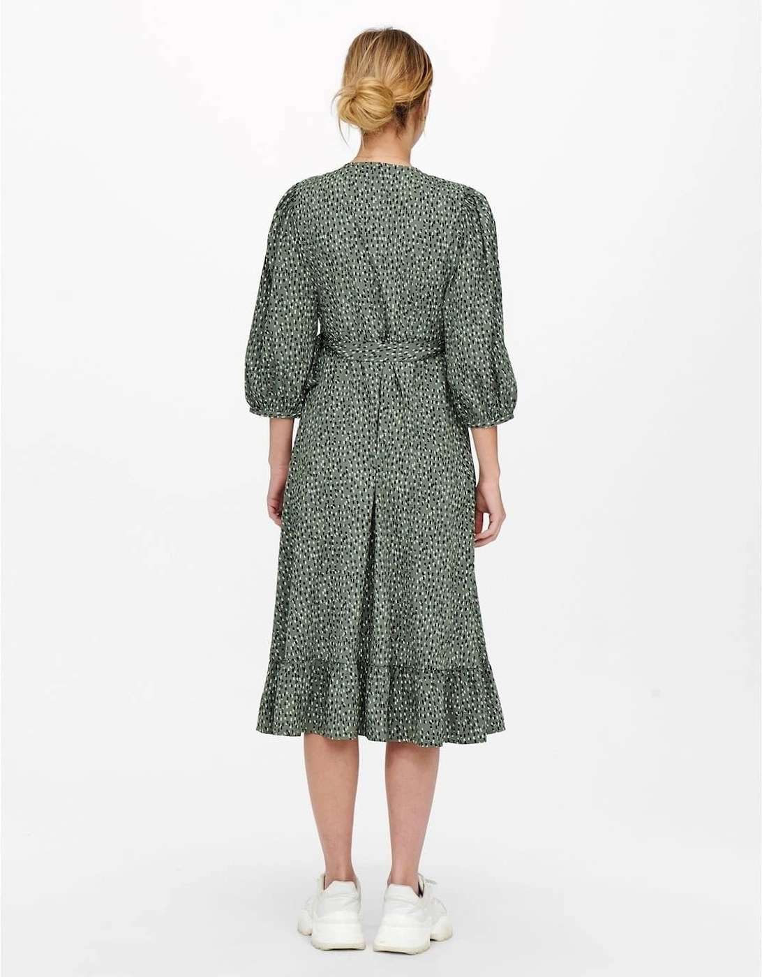 Olivia V-Neck Midi Wrap Dress