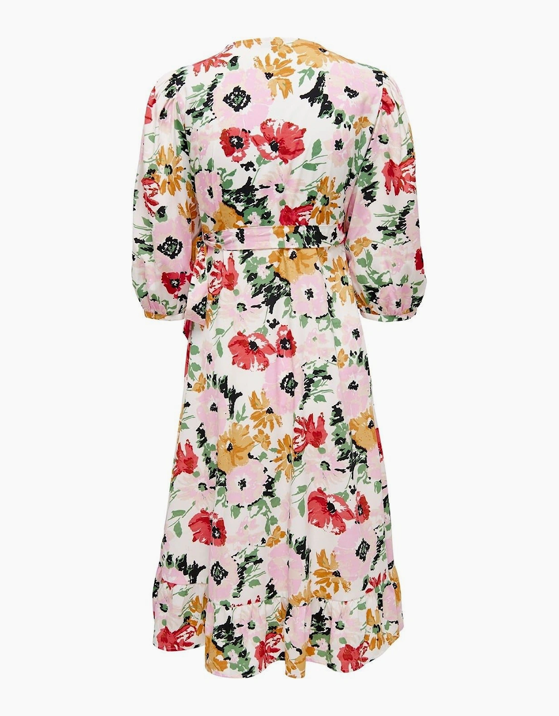 Olivia V-Neck Midi Wrap Dress