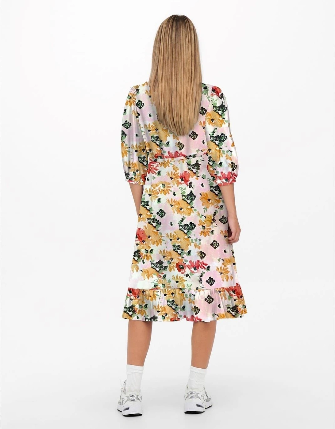 Olivia V-Neck Midi Wrap Dress
