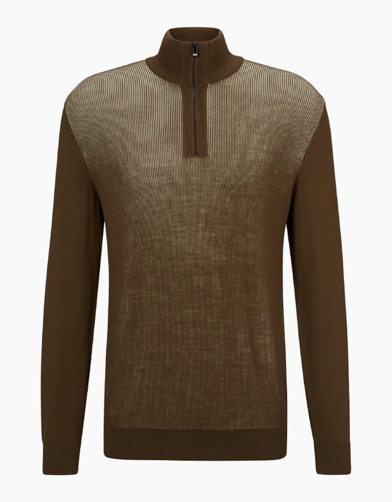 Funnel Neck Long Sleeve Regular Fit Sweater