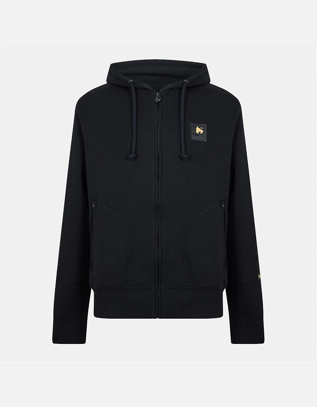 Front Zipper Pocket Hooded Zip Neck Sweatshirt