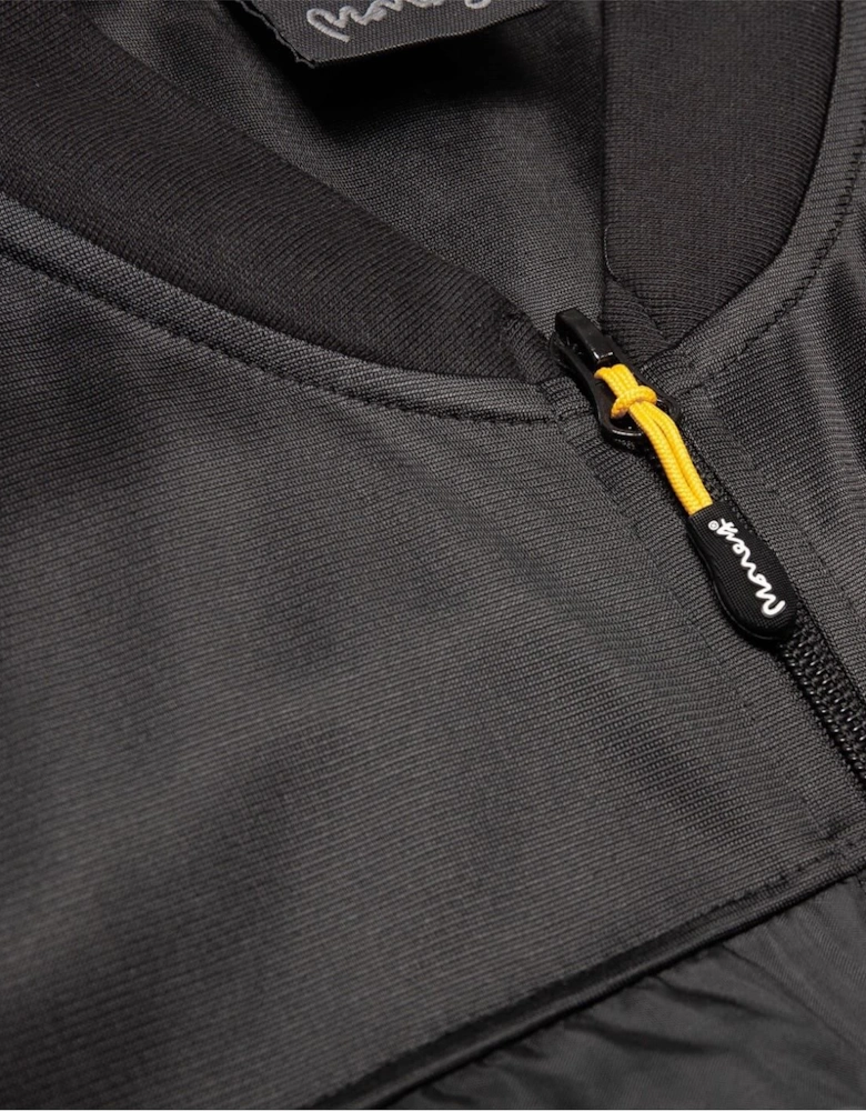 Hooded Neck Zipped Pocket Embroidered Bomber Jacket