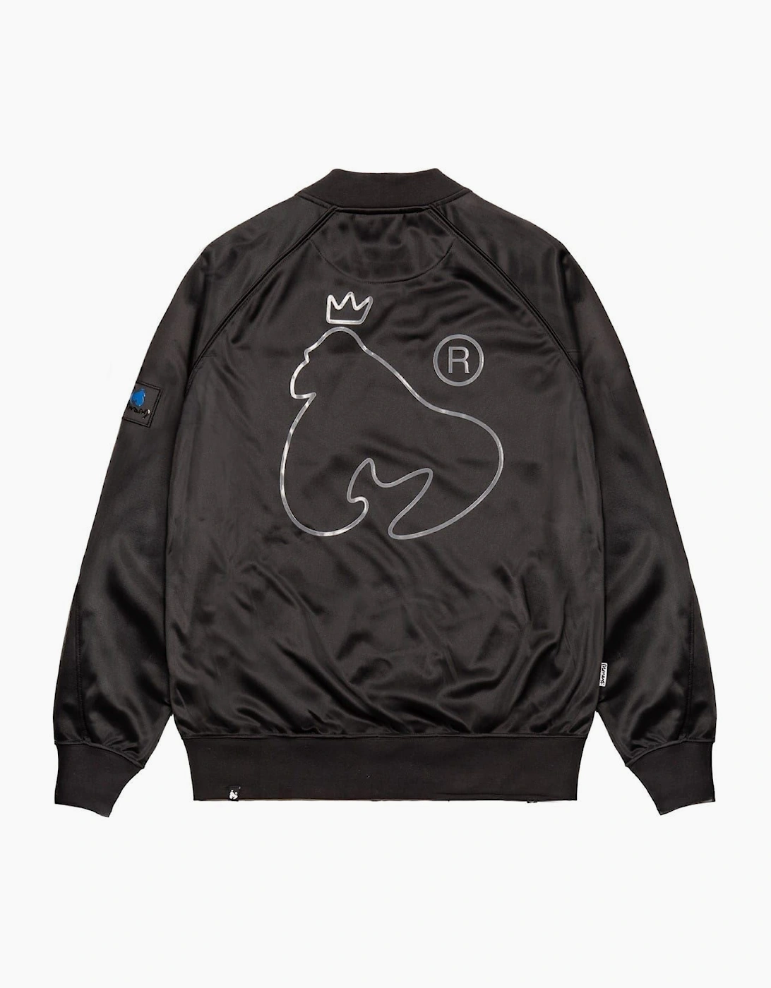 Hooded Neck Zipped Pocket Embroidered Bomber Jacket
