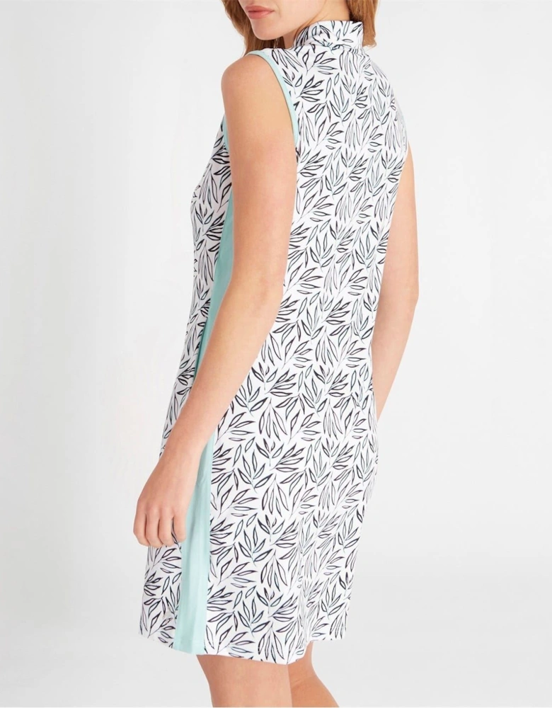 G Zip Neck Knee Length Shift Dress