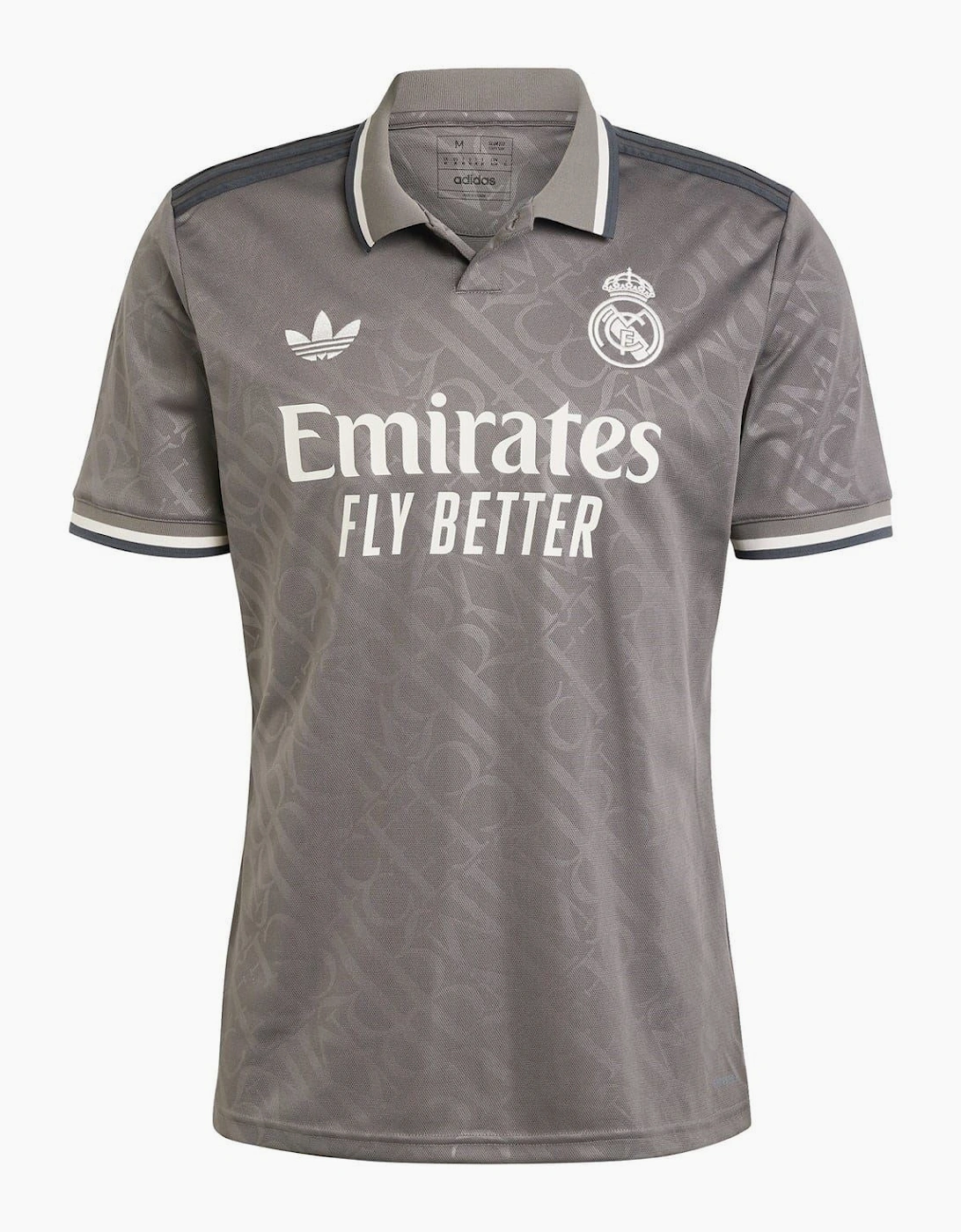Adidas Men's Grey Real Madrid Third Shirt 2024 2025 Adults  36 S