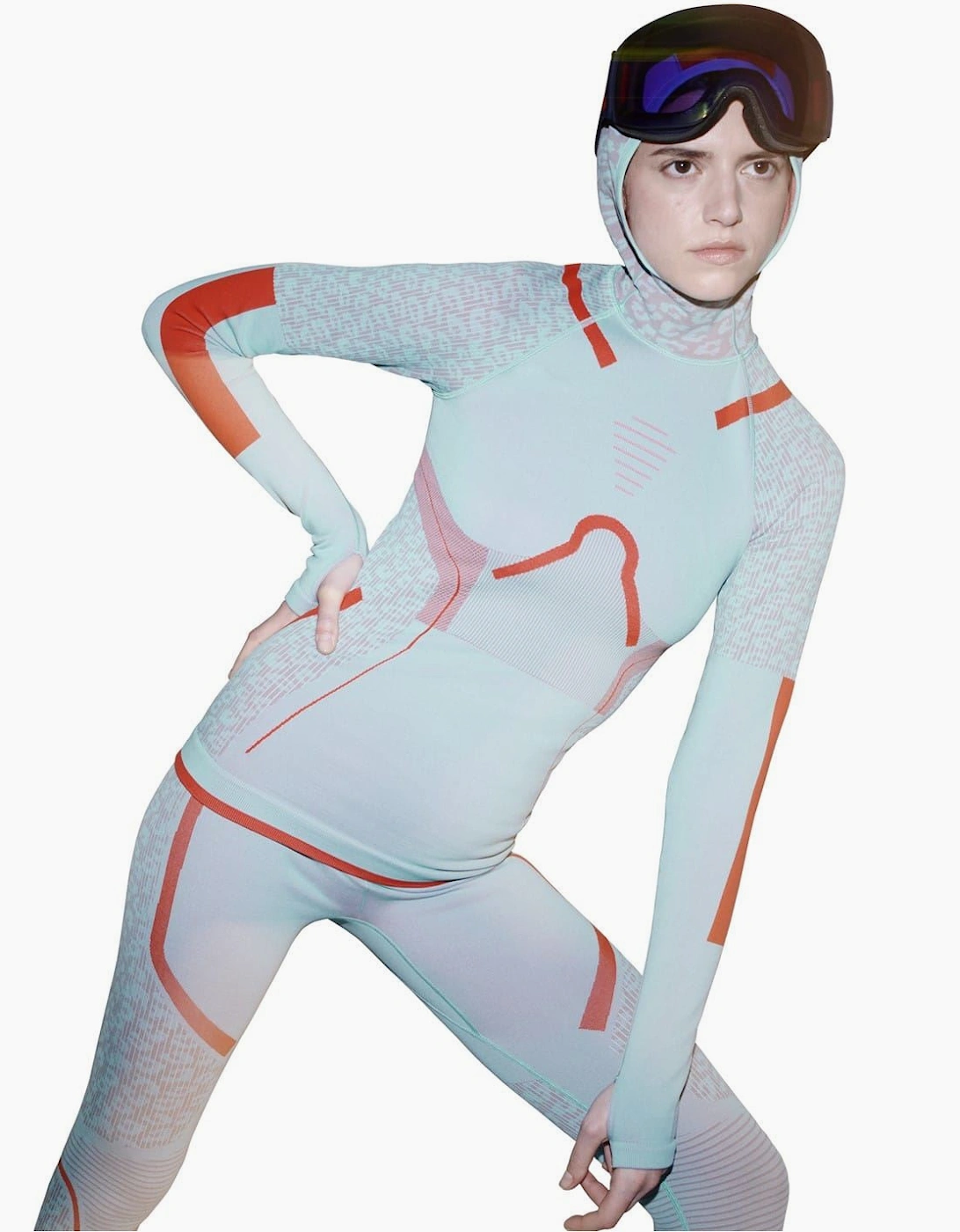 Funnel Neck Raglan Sleeve Tech Sweatshirt
