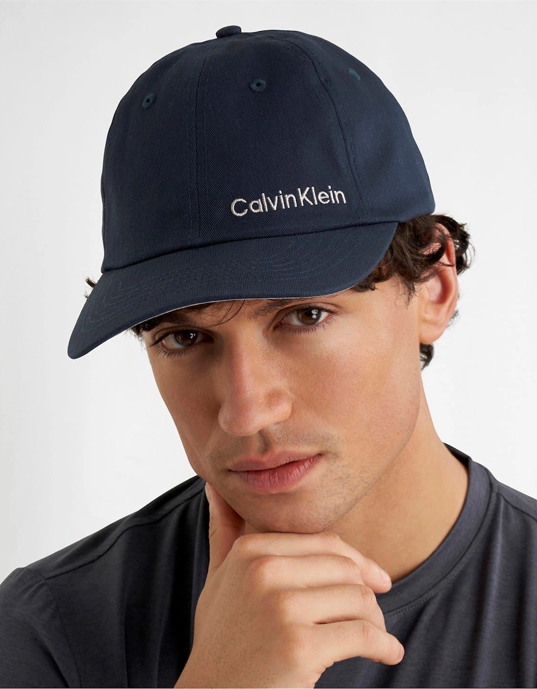 G Lettering Curved Brim Dad Cap