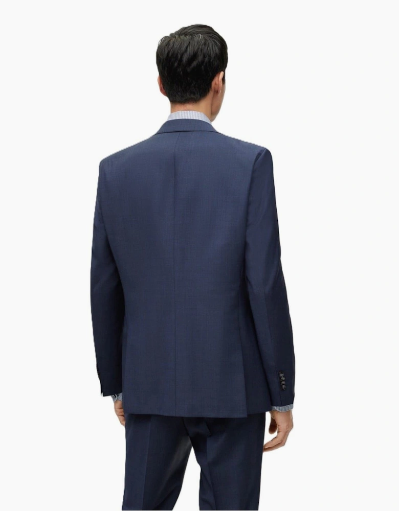 Jeckson Solid Patterned Notch Collared Suit Jacket