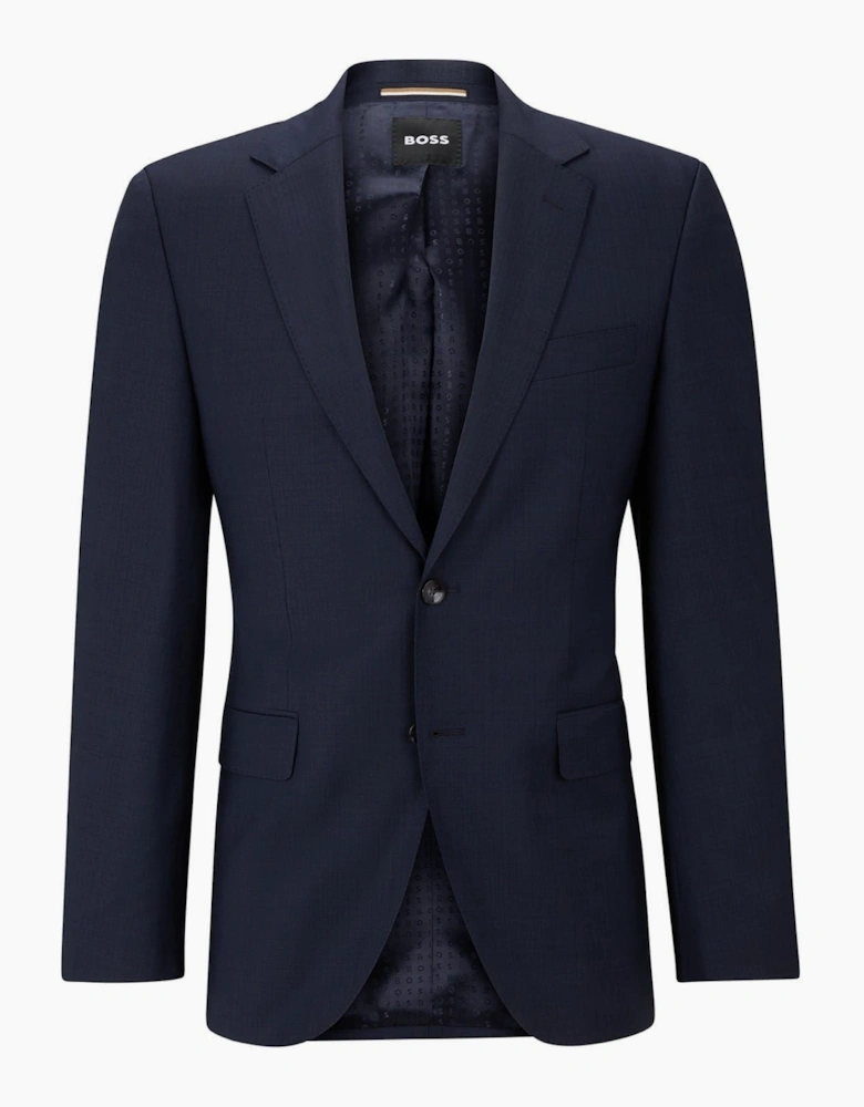 Jeckson Solid Patterned Notch Collared Suit Jacket