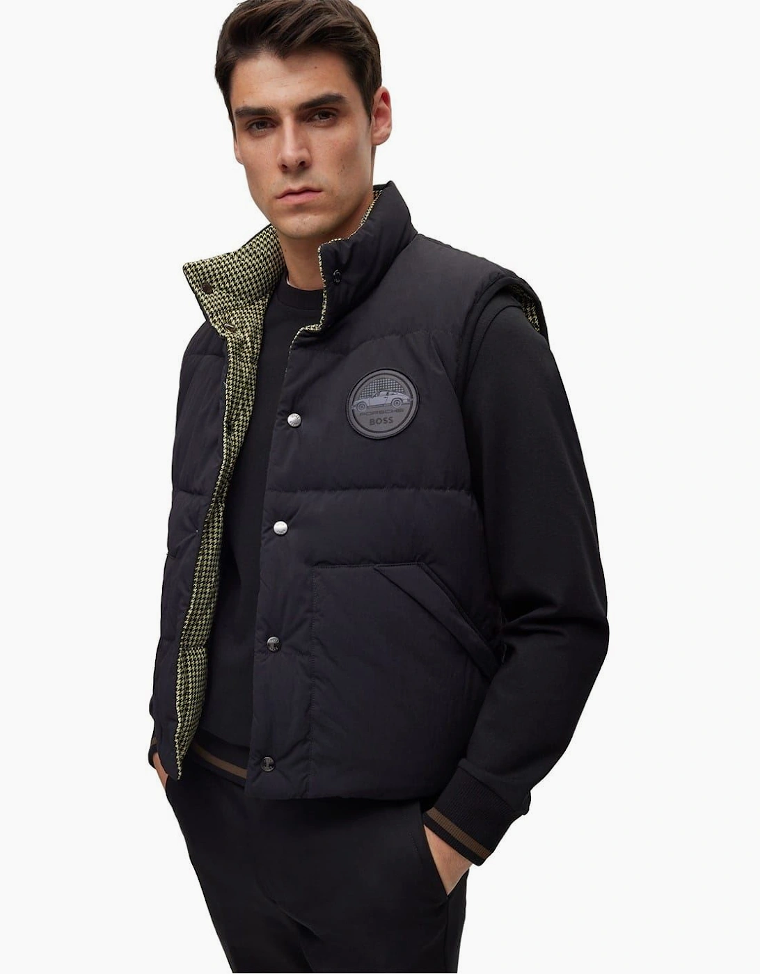 Solid Patterned Regular Fit Gilet