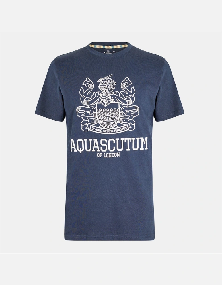 Logo Print Regular Fit Crew Neck T-Shirt