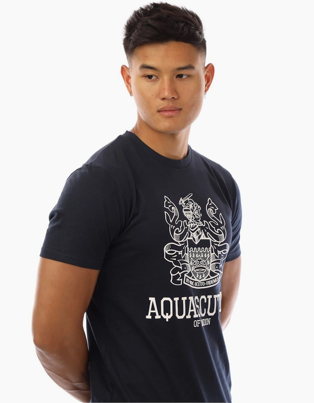 Logo Print Regular Fit Crew Neck T-Shirt