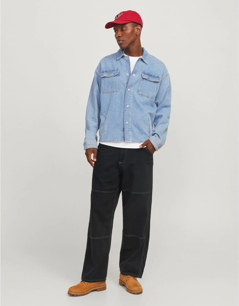 Owen Solid Patterned Wide Leg Pants