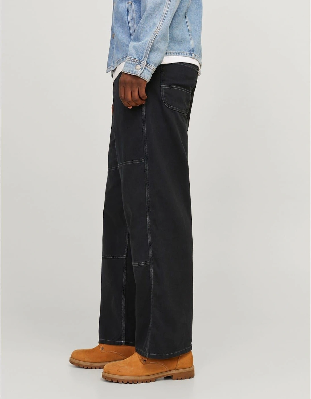 Owen Solid Patterned Wide Leg Pants