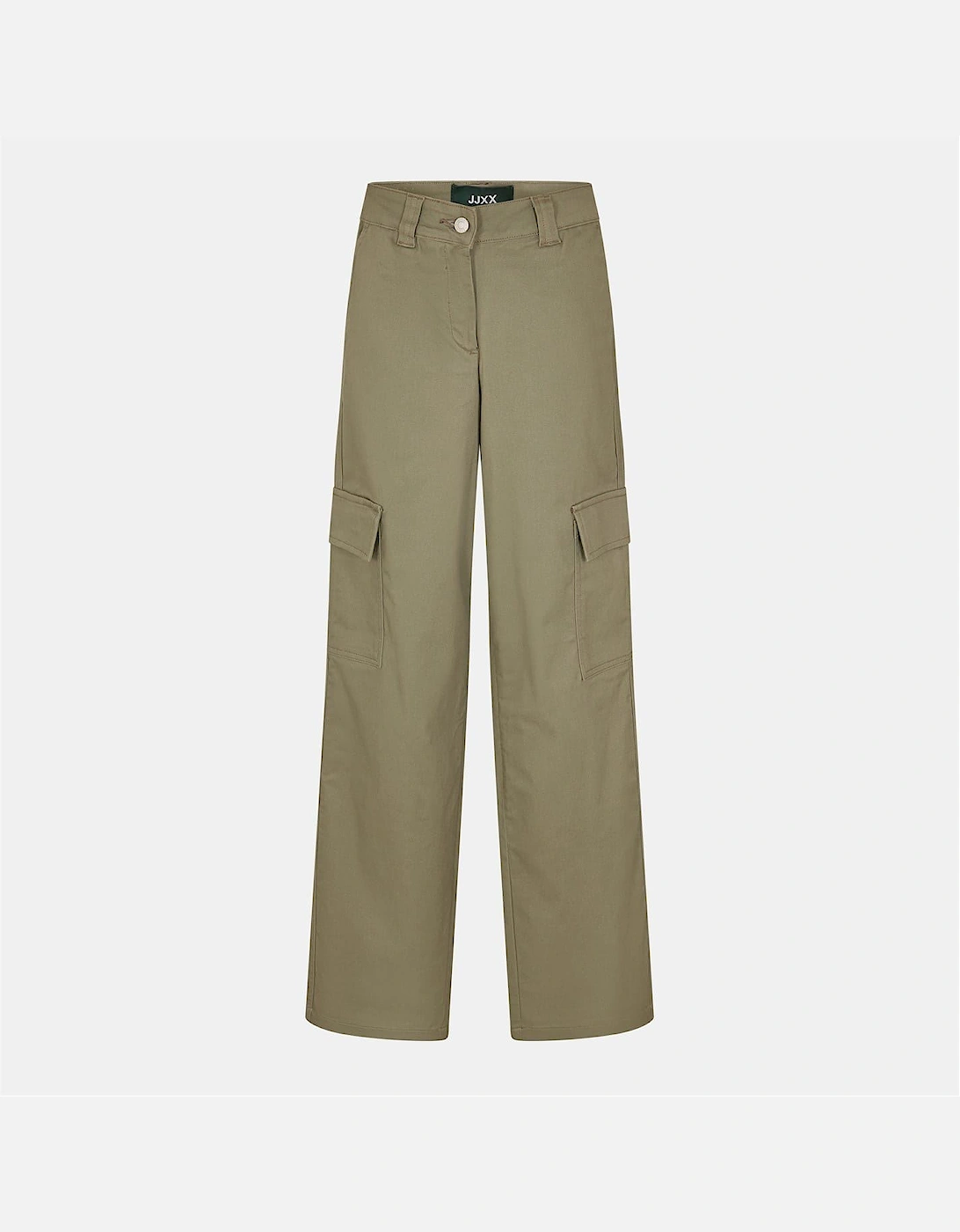 Solid Patterned Straight Cargo Pants, 2 of 1