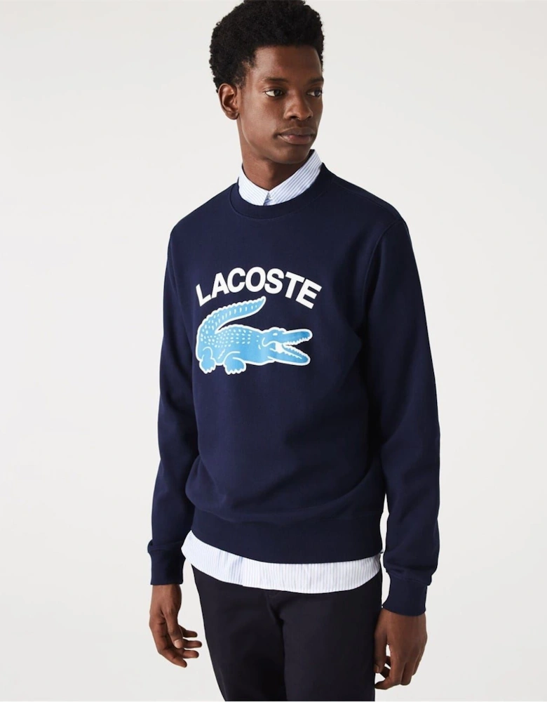 Crocodile Print Regular Fit Long Sleeve Sweatshirt