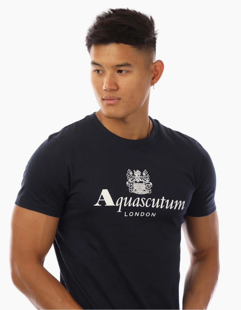 Logo Print Regular Fit Crew Neck T-Shirt